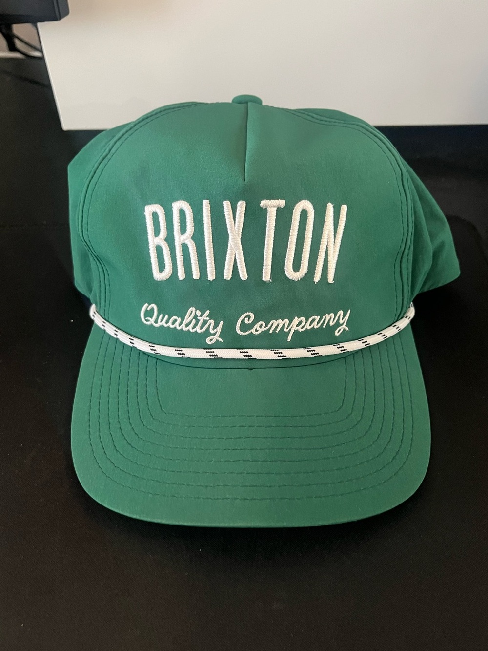 Brixton Green Rope-Trim Embroidered Cap